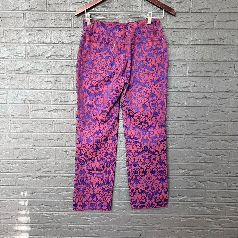 Vintage, Free People circa late 90s early 2000s damask pants, sz 5/6 - Picture 3 of 3